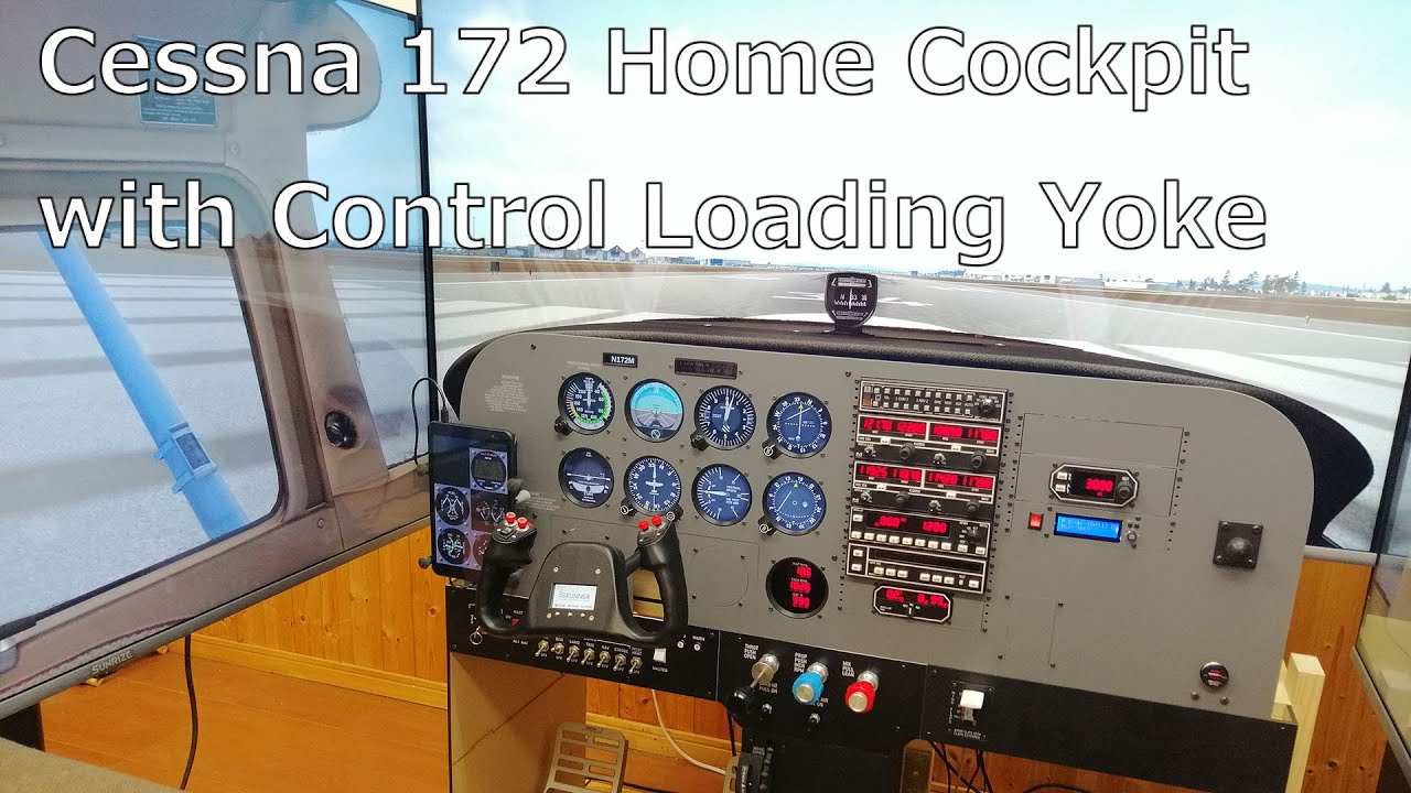 Cessna 172 Home Cockpit with Control Loading Yoke