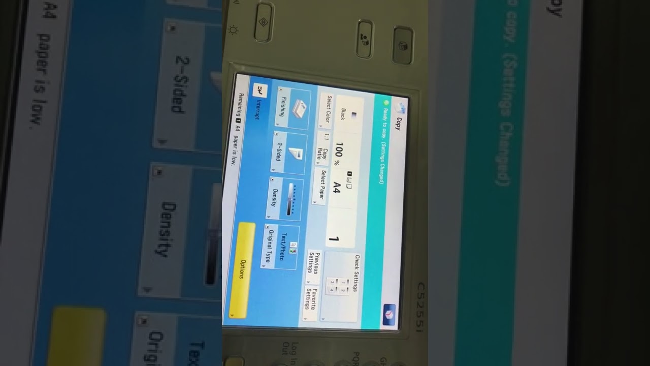 How to Copy ID Card on Conon C5255