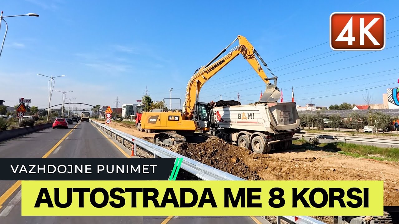 AUTOSTRADA ME 8 KORSI, VAZHDOJNË PUNIMET PËR ZGJERIMIN, 27 TETOR 2024