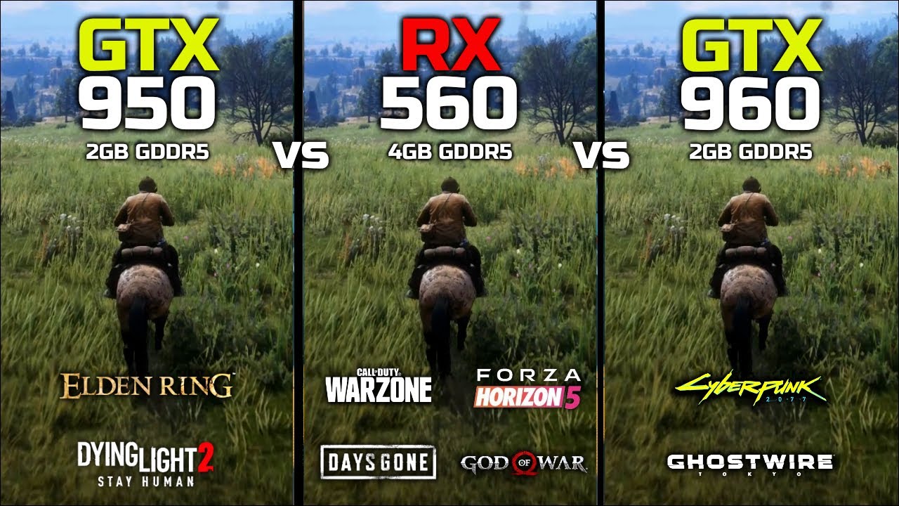 GTX 950 vs GTX 960 vs RX 560 | Test In 8 Games