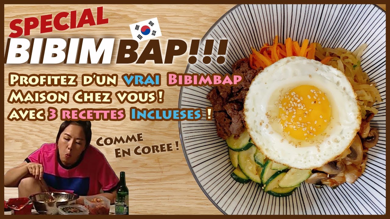 Recette du VRAI BIBIMBAP fait maison comme EN COREE