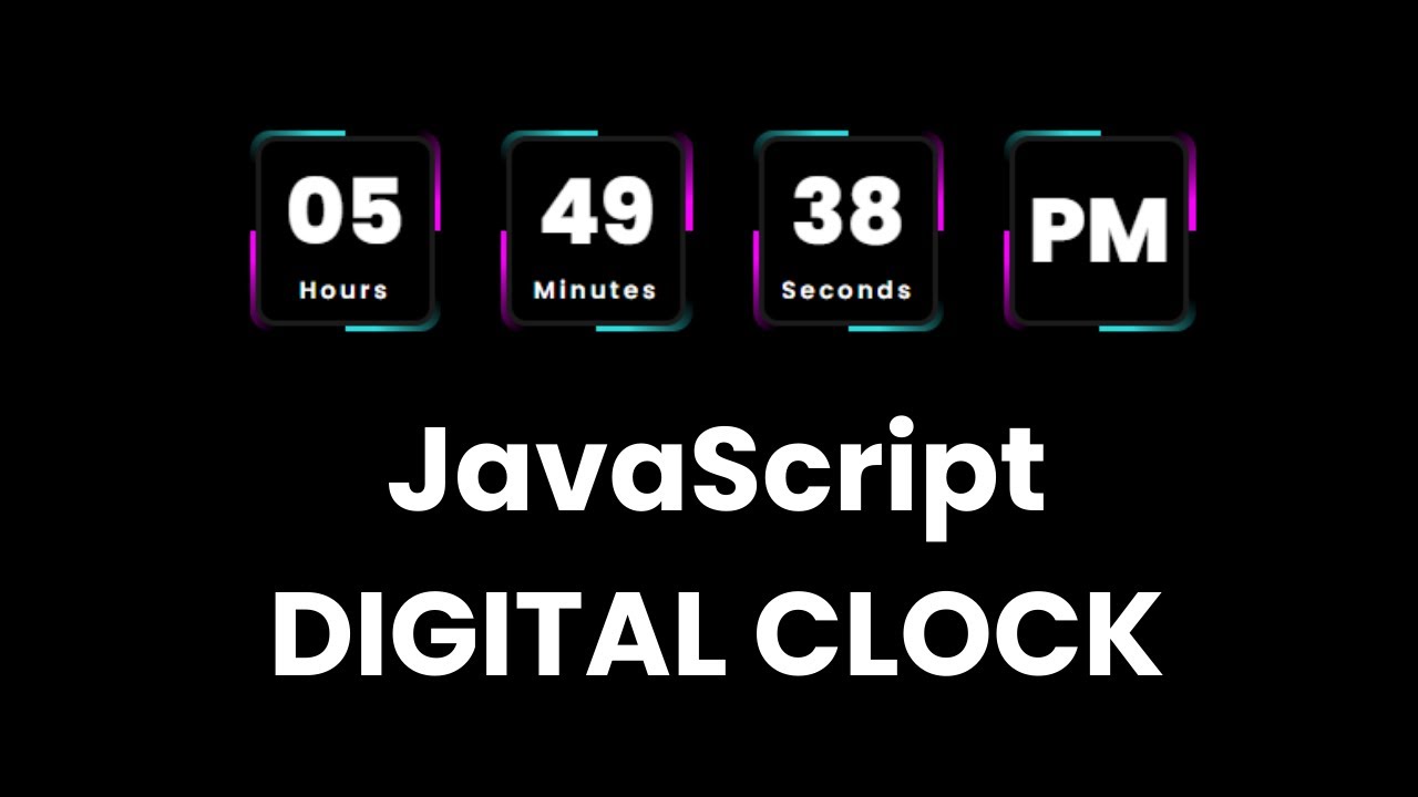 How to Create a Digital Clock with Border Animation Using HTML, CSS & JavaScript