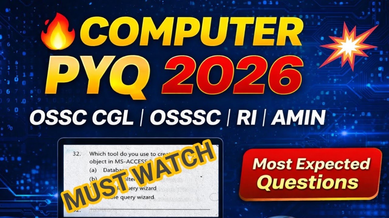 COMPUTER PYQ // OSSC CGL COMPUTER PYQ #ossc_cgl #computer #computer_awareness