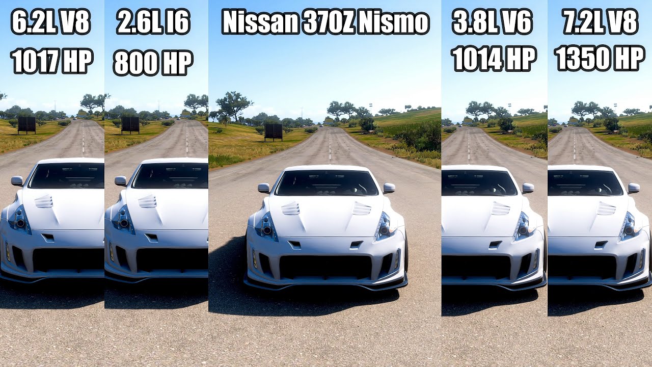 2019 Nissan 370Z Nismo All Engine Swaps Top Speed Comparison || Forza Horizon 5 || 4K 60 FPS ||
