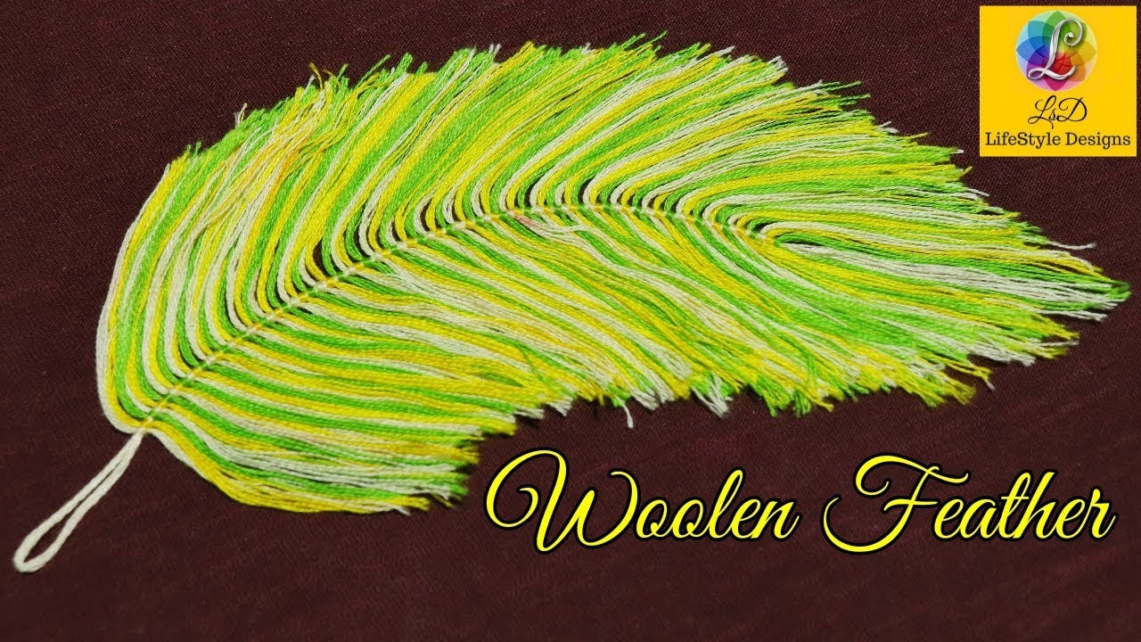 DIY Woolen Feather for Decoration | Feathers made out of yarn | LifeStyle Designs Craft