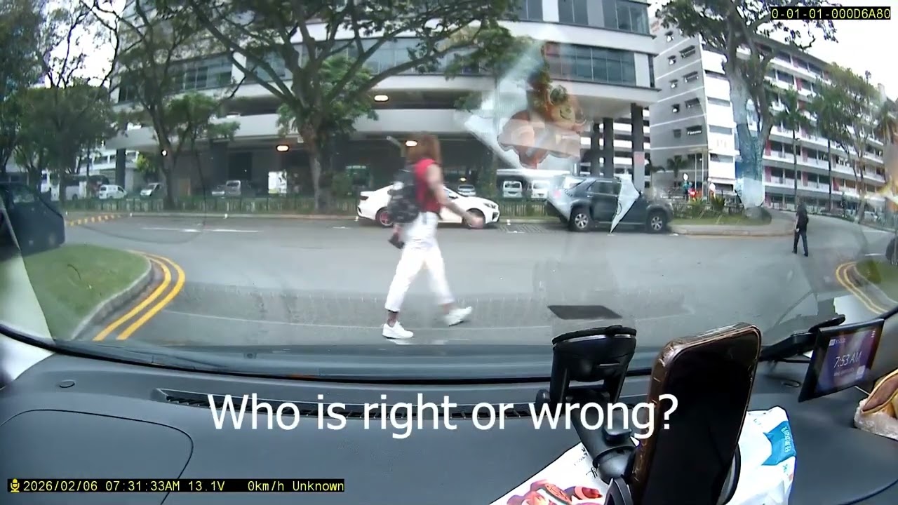 Who is right or wrong? Pedestrian crossing without looking out for cars