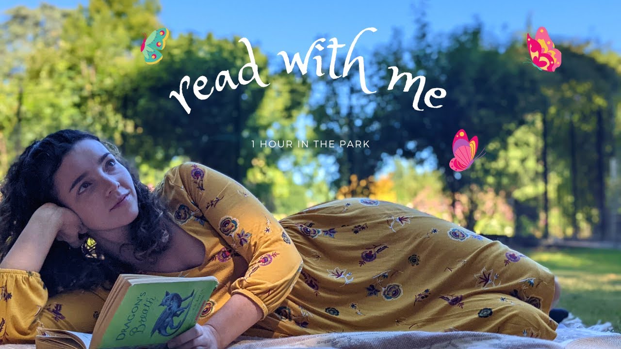 read with me // 1 hour of reading outside of a rose garden