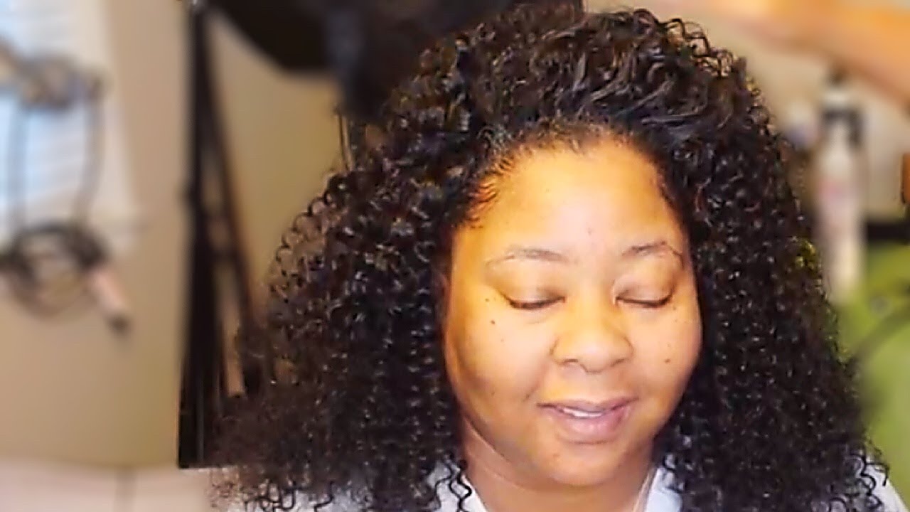 TIRED OF WIGS? DETAILED FLIP OVER SEW-IN METHOD & HOW TO BLEND YOUR LEAVEOUT WITH CURLY HAIR