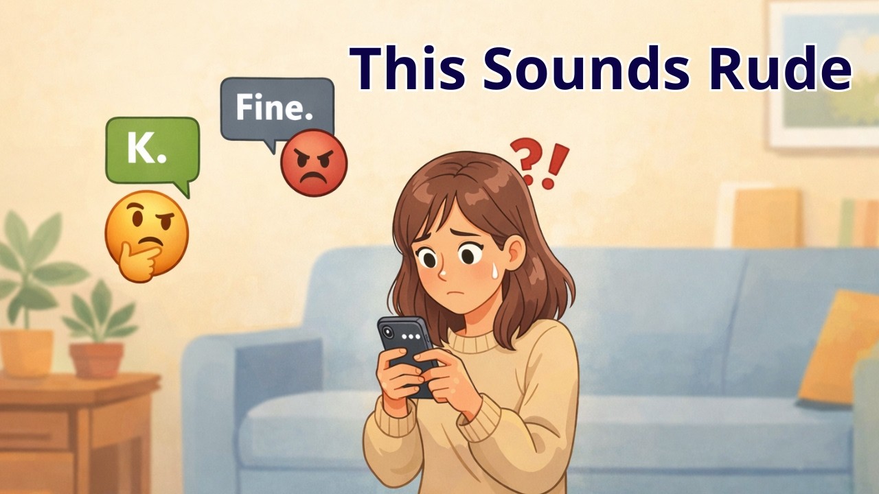 Don’t Sound Rude in English Texts | Daily English Conversation