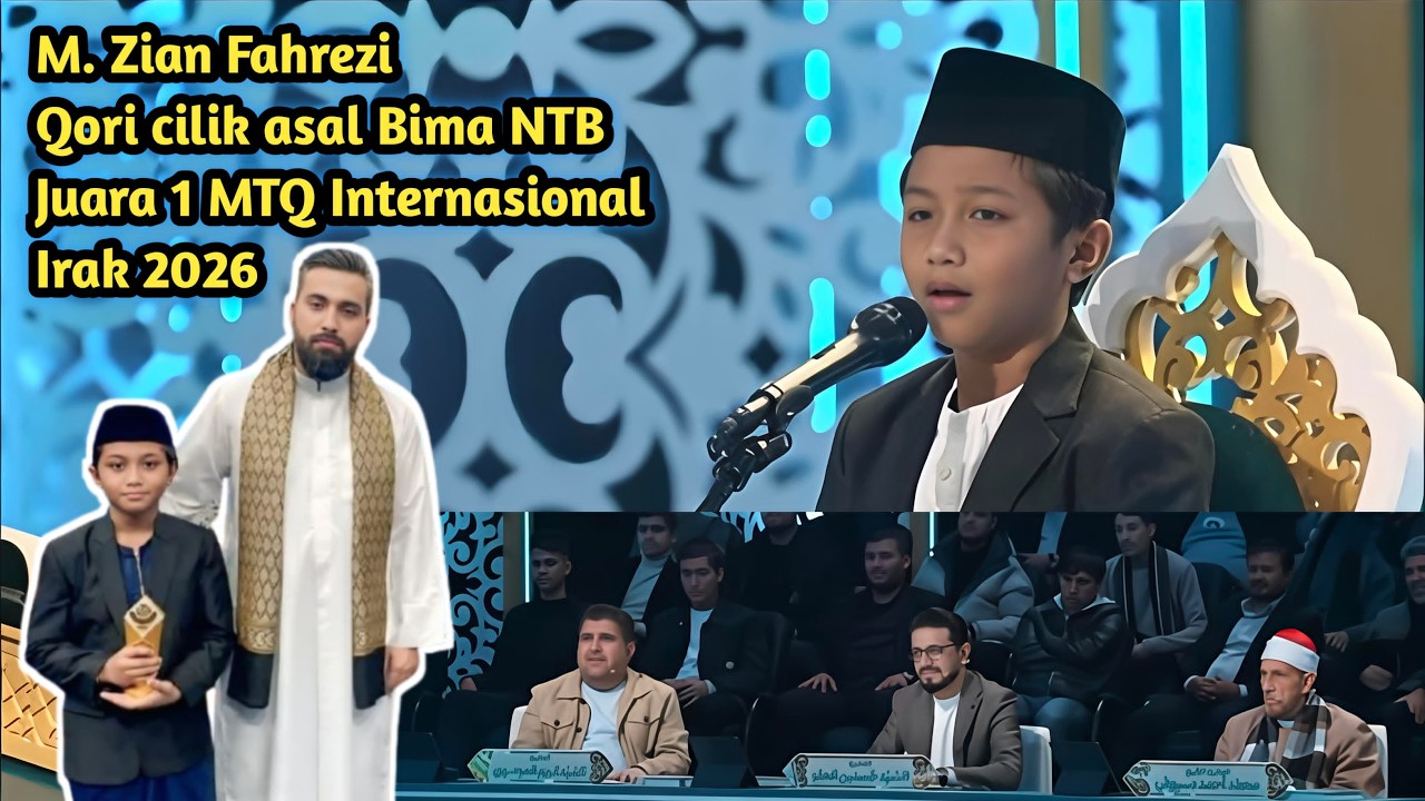 Qori cilik asal Bima NTB (Muhammad Zian Fahrezi) tampil memukau bikin heboh semua juri di irak