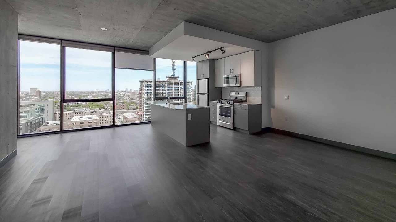 A West Loop 1-bedroom Plan 1L at the new Fulbrix Fulton Market