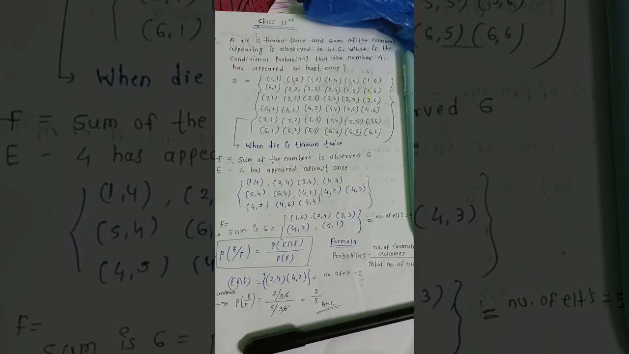 probability || 3rd  important questions dice =?? 