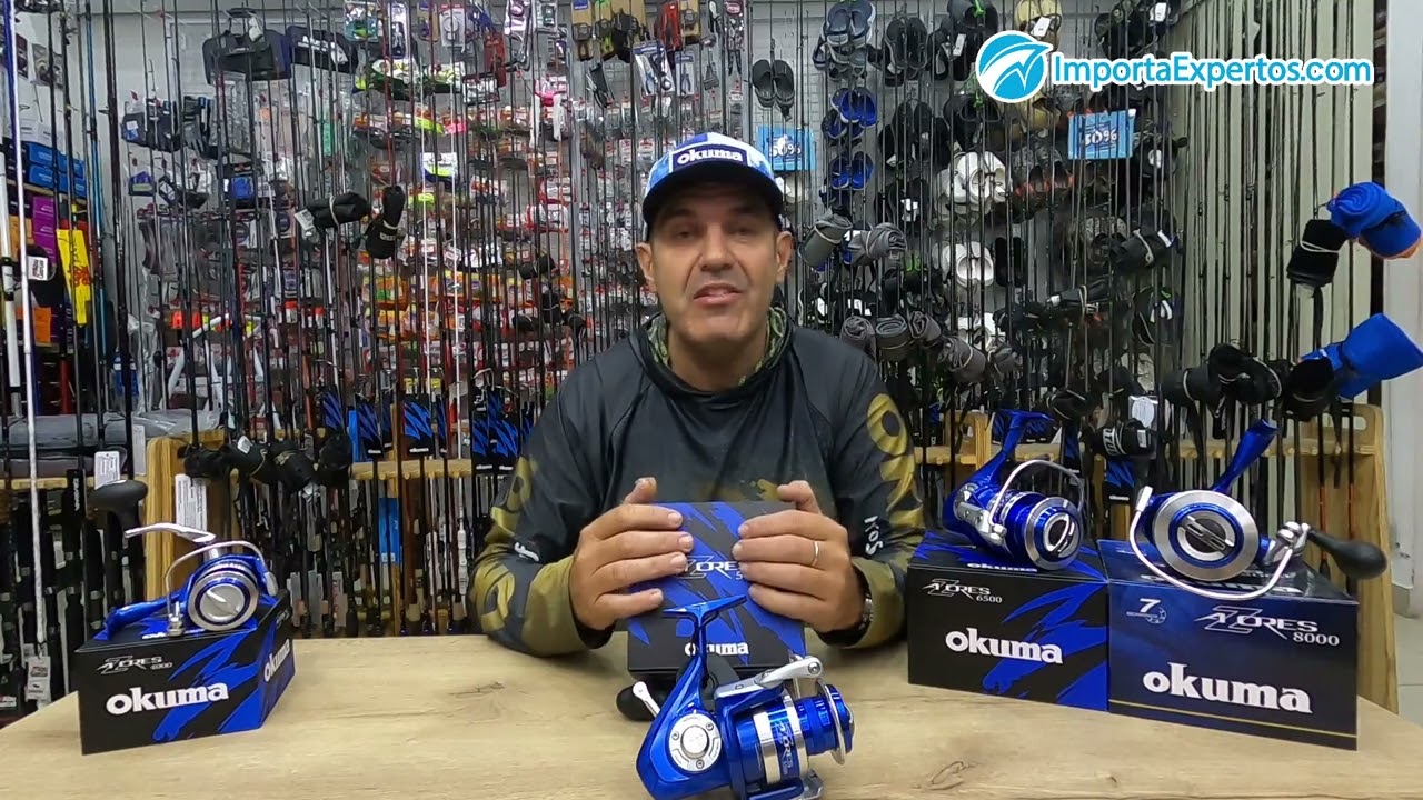 Carrete Okuma Distance Azores Blue Spinning - 6+1 Balineras