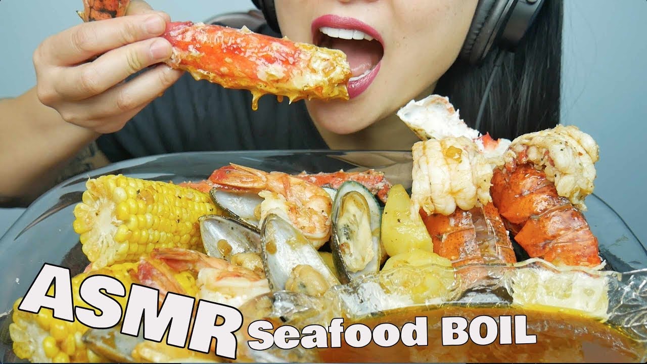 ASMR Seafood Boil + Bloves Sauce (EATING SOUNDS) | SAS-ASMR