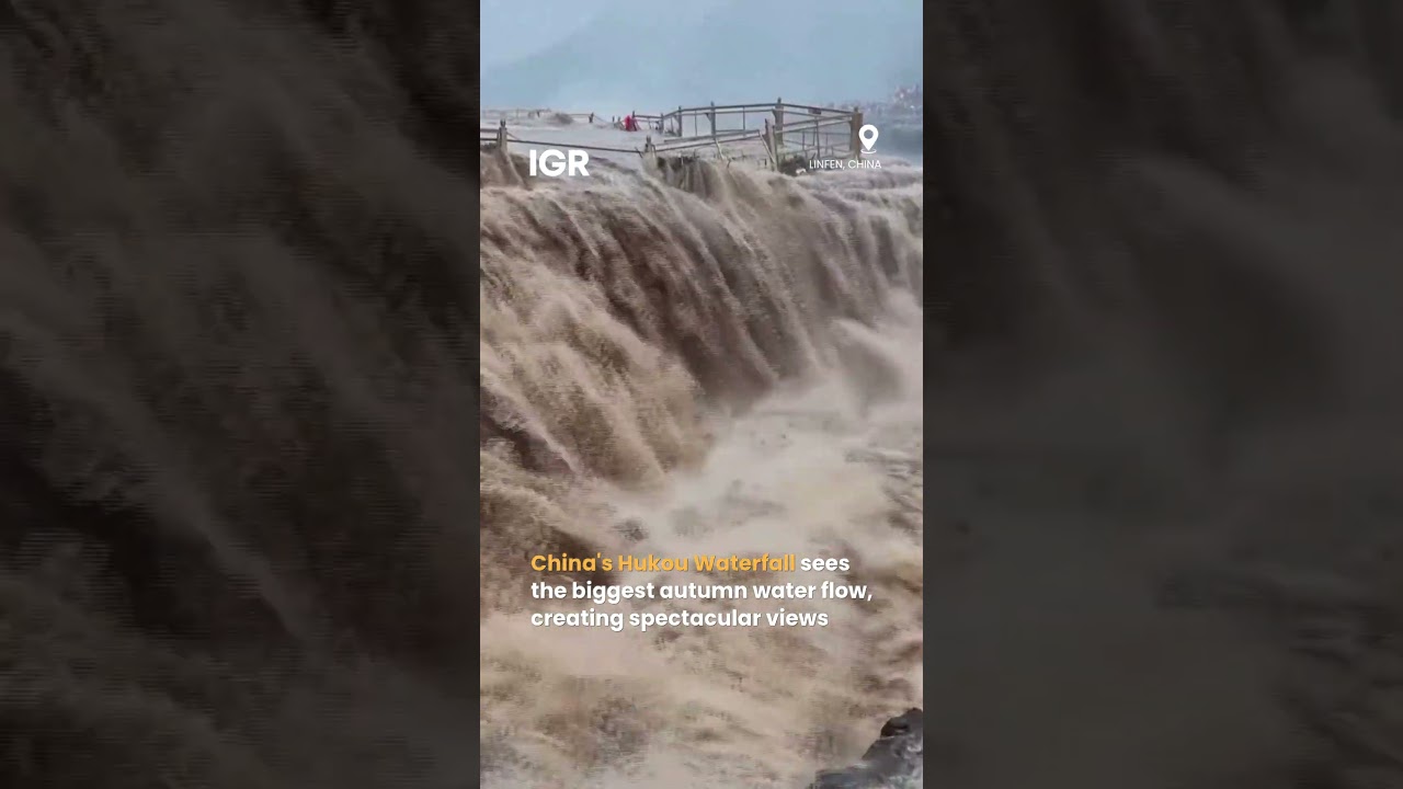 China's Hukou Waterfall Sees Biggest Autumn Water Flow | IGR | India Global Review