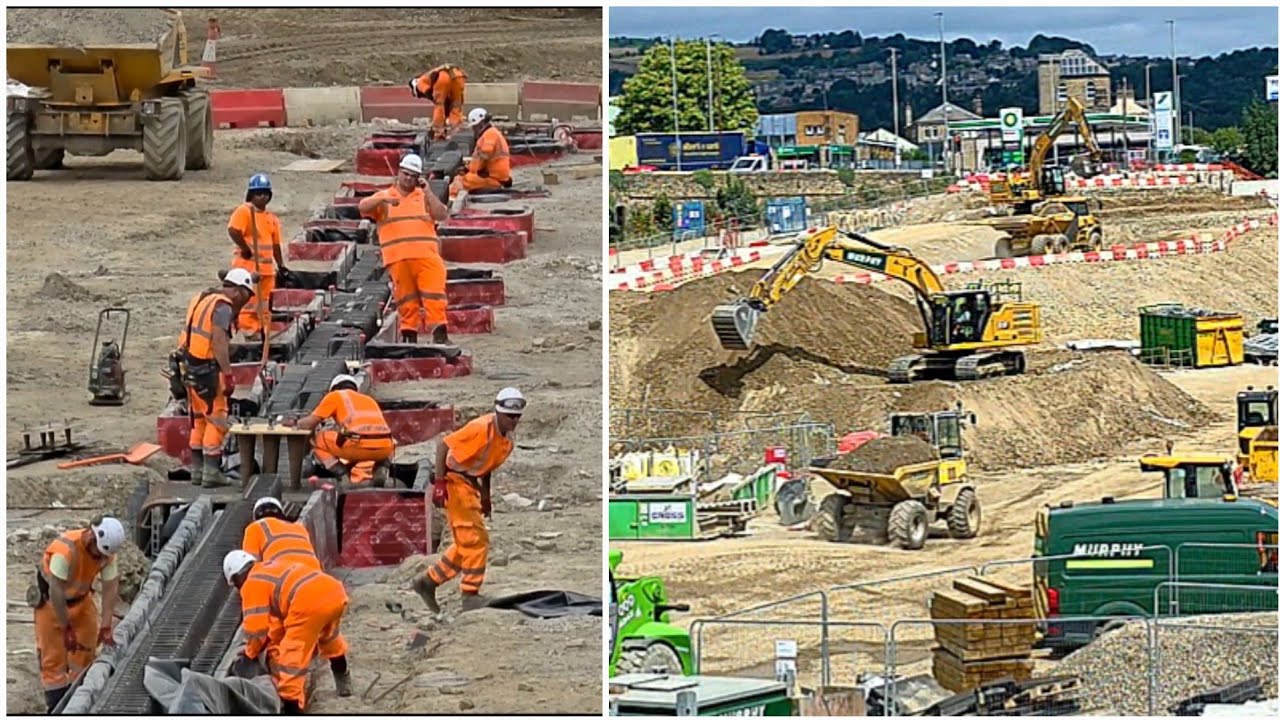 😲 Latest views of new TRU train depot on unexpectedly dramatic day in Shipley 🔥