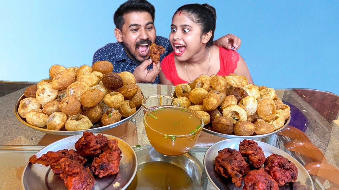 Pani Puri Golgappa Chicken Lollipop Eating Challenge In Hindi || winner price 500