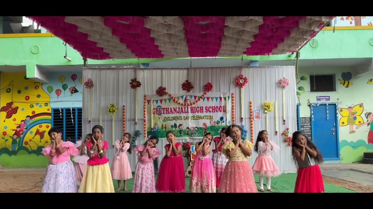 Gummadi Gummadi song dance performance by 2nd class students in Geethanjali High School