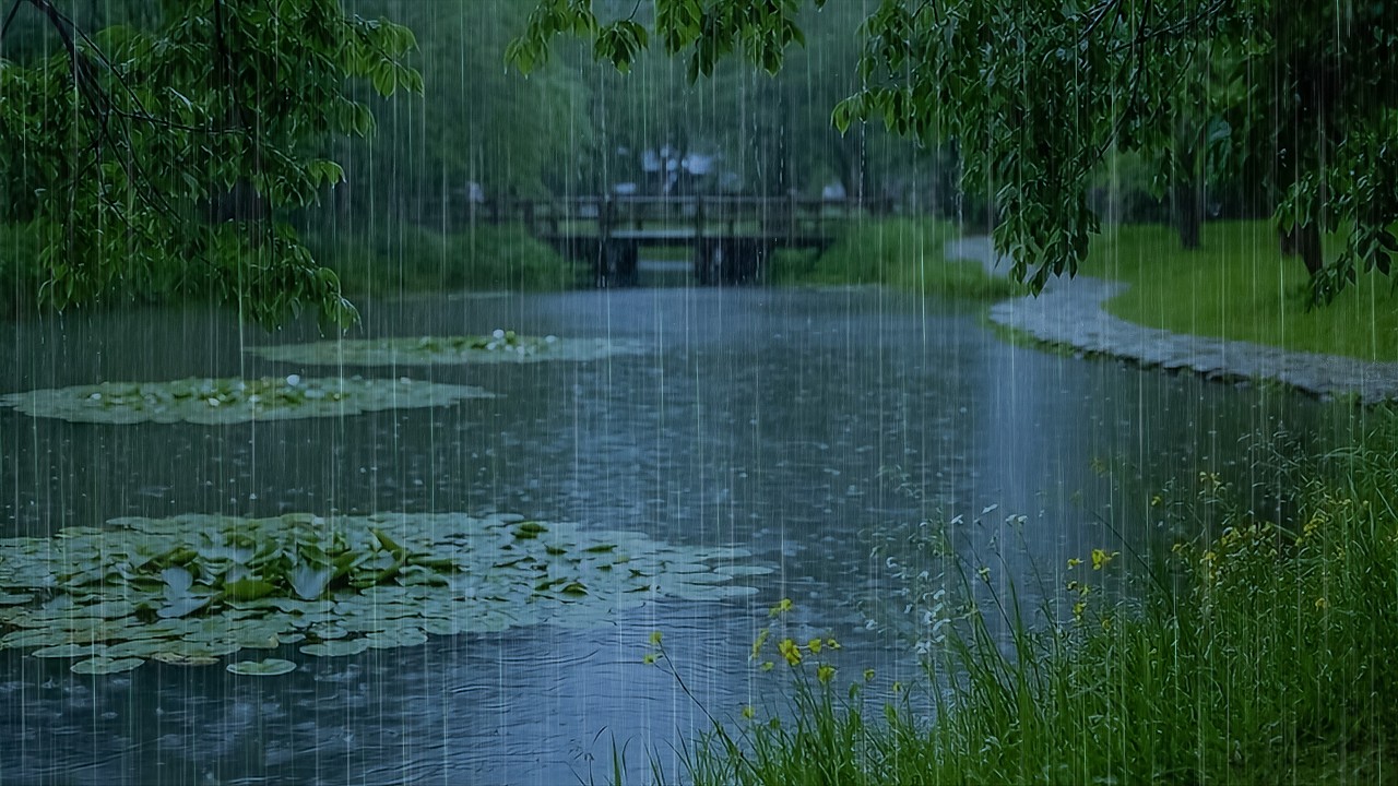 Sleep Deeper than Ever with Magical Rain Sounds | ASMR Rain on Lake to Reduce Stress