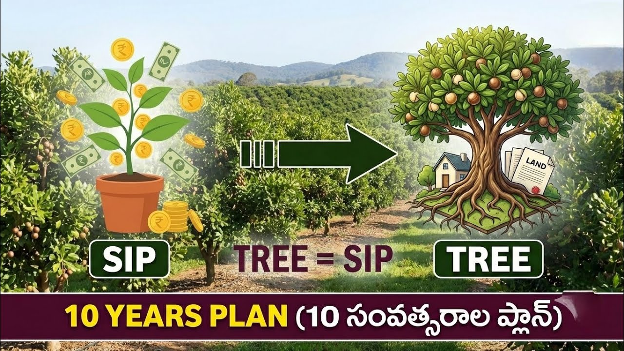 Chettu = SIP | Long Term Asset Creation Explained | #VSRPlots #RealEstateTelugu #InvestmentTelugu
