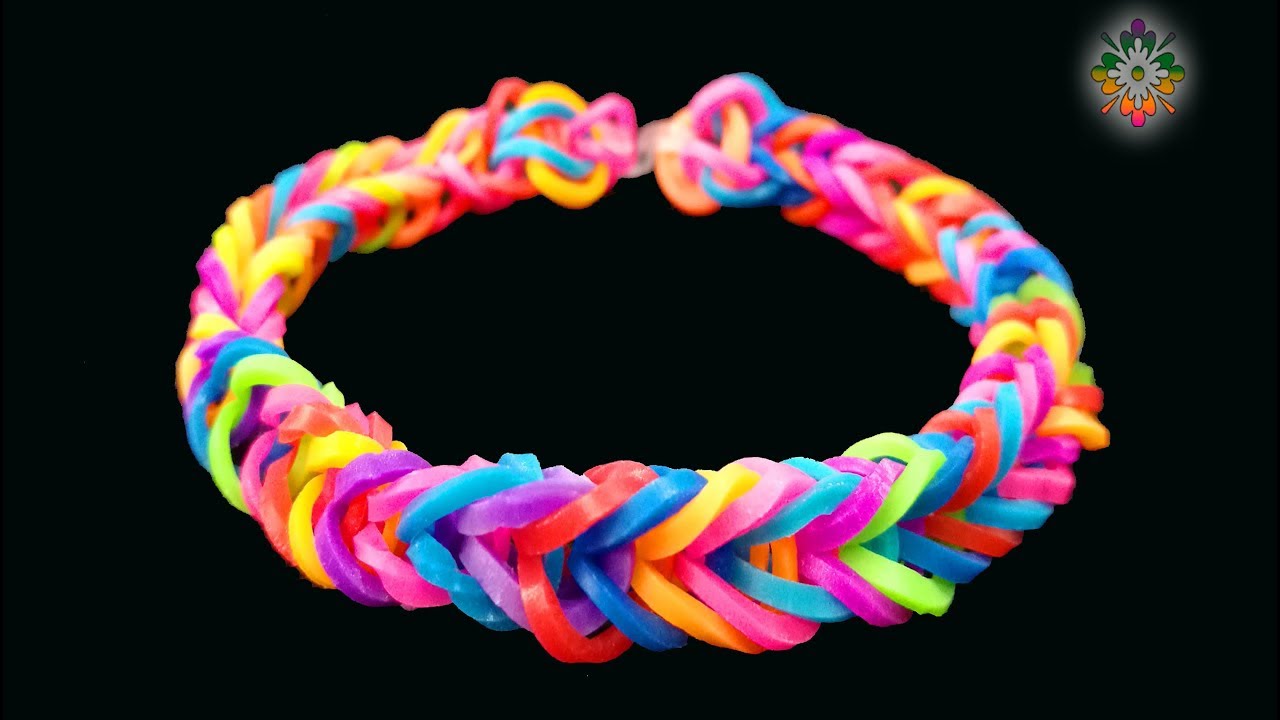 DIY - How to make Rainbow Loom Bracelet with your fingers - EASY TUTORIAL