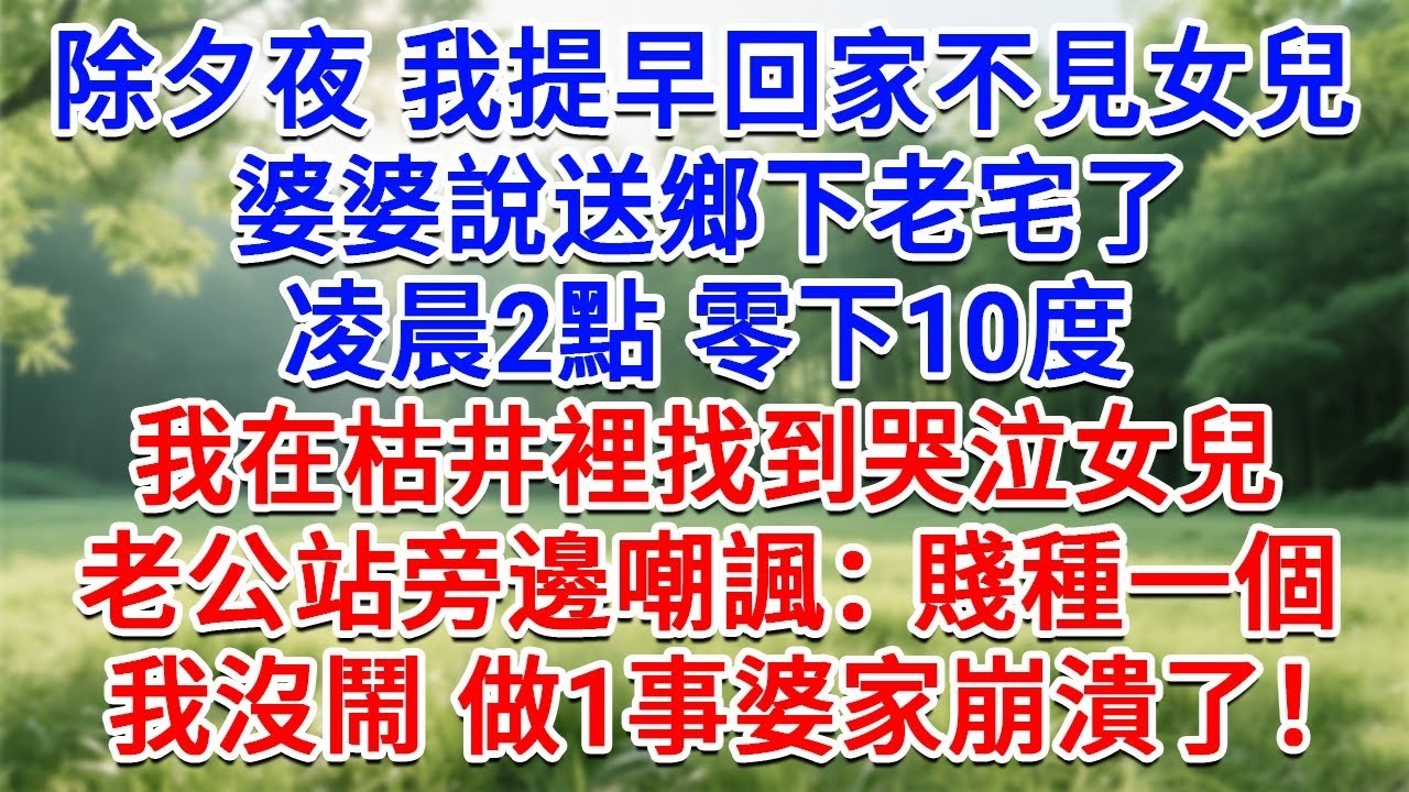 婆婆辱罵了做月子的我，還發了朋友圈炫耀，丈夫劝我忍一忍， 3年後她敲門來看孫子，我 已離婚 兒子跟我姓！她愣在原地：完了 绝后了！#為人處世#生活經驗#情感故事#故事#小說#戀愛#情感#婚姻