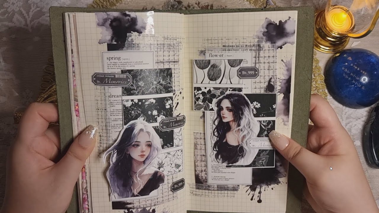 블랙 테마 감성 다꾸 #journaling #scrapbooking