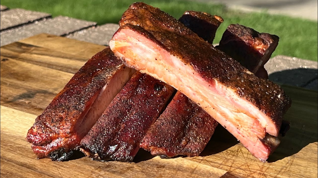 Pork Ribs On A Cinder Block Smoker - Barbecue Elementary