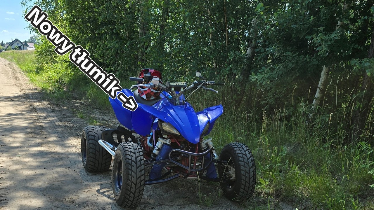 rudy rozwalił yamahe || nowy wydech w yamaha yfz 450 || przyciera quadem