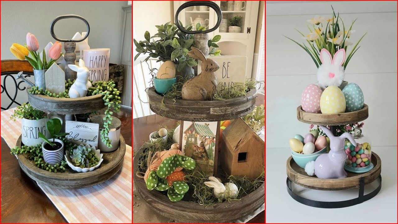 Beautiful Easter Tray Decor Ideas for Spring|DIY Easter Tray Decorations That Look Adorable#trending