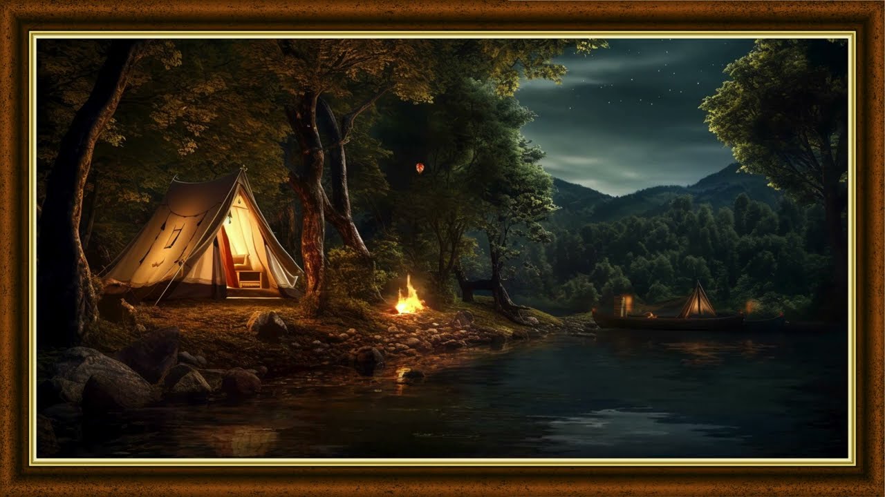 Campfire Night 4K | Frame TV Art 4K Screen Saver | Frame Studio 4K