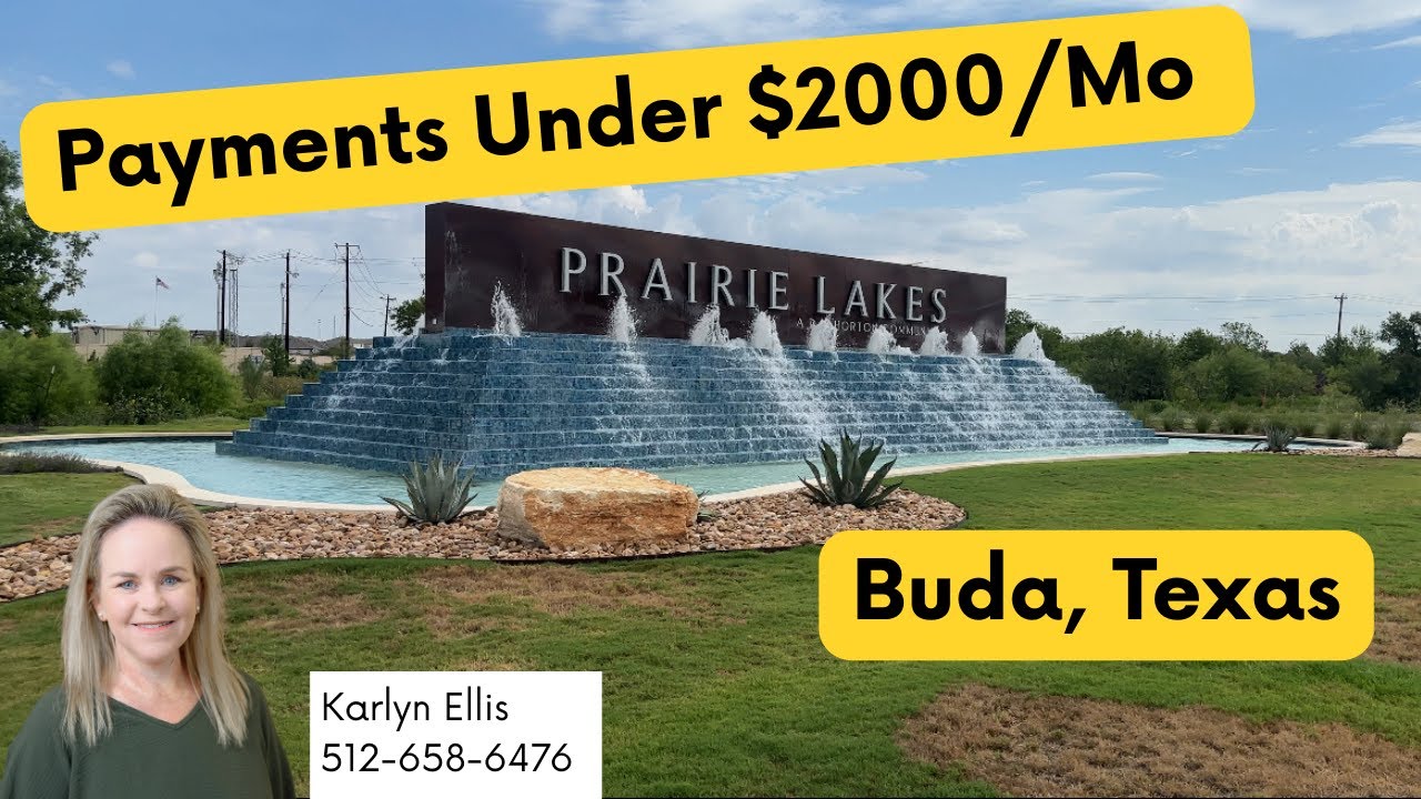 Prairie Lakes Community New Homes in Buda, Texas.