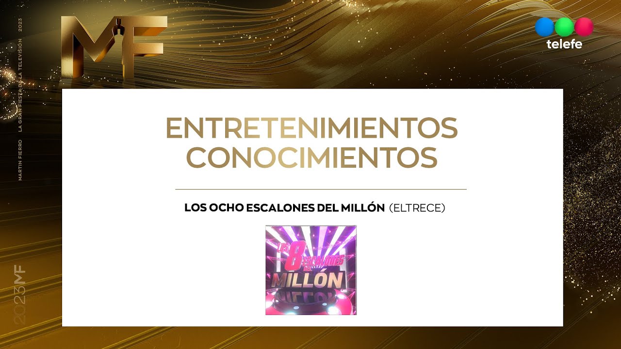Ganador en categoría entretenimientos (conocimientos): Los 8 escalones - Martín Fierro 2023
