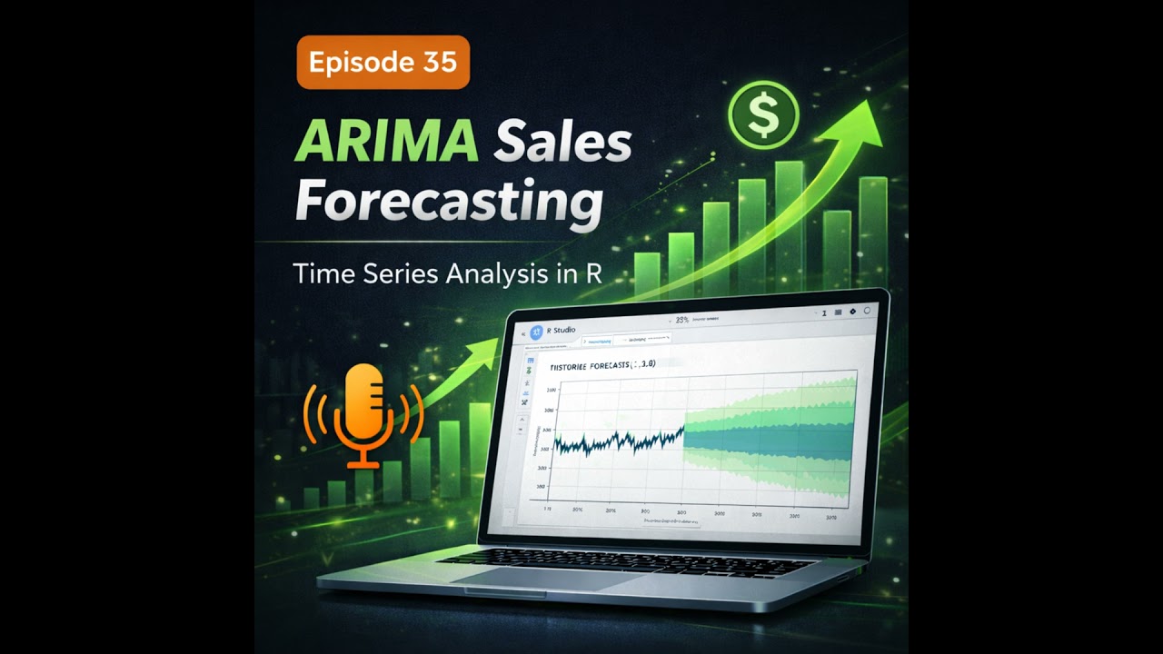 EP 35: Mastering ARIMA Forecasting in R Studio for Sales Analysis