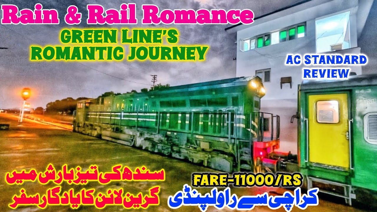 Green Line's Romantic Journey in Rain | Ac Standard Travel & Review from Karachi to Rawalpindi