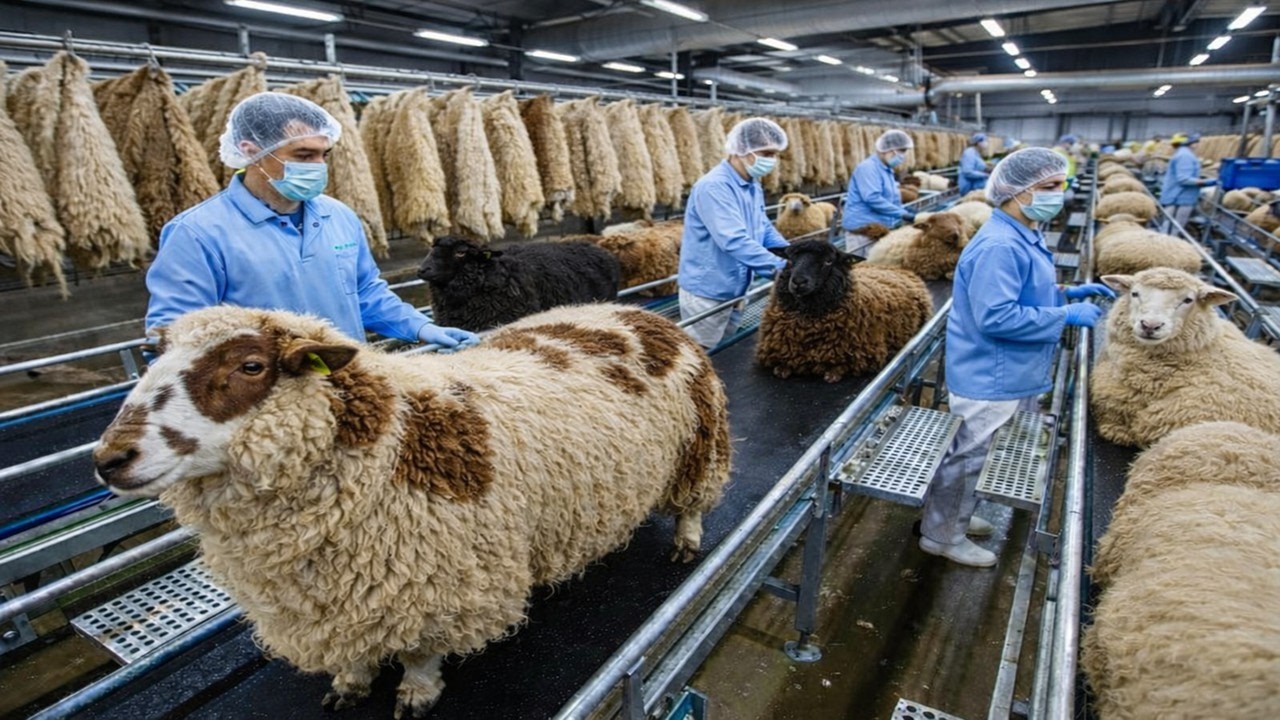 Inside the Wool Industry | Sheep Farming, Shearing & Factory Processing Step by Step