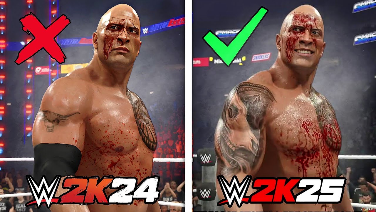 WWE 2K25 против WWE 2K24: удивительное сравнение деталей