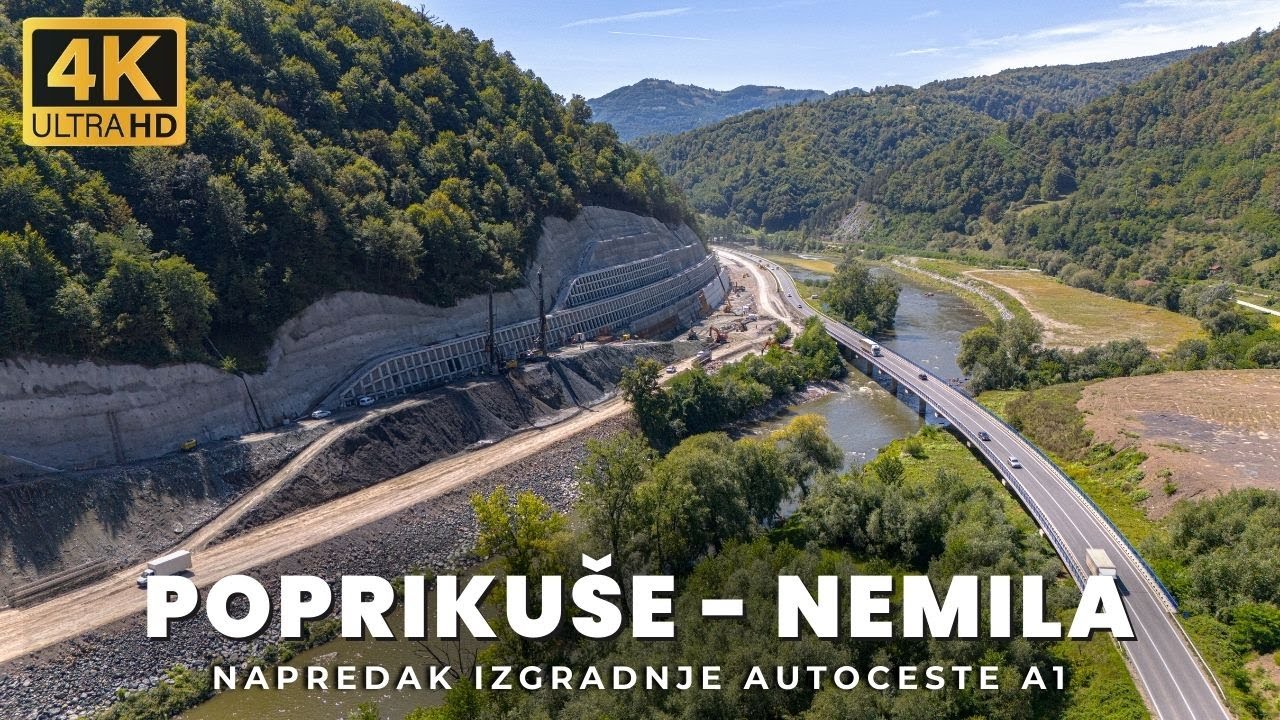 【4K】Završava se dionica Poprikuše – Nemila, najduži tunel u BiH uskoro u funkciji (VIDEO)