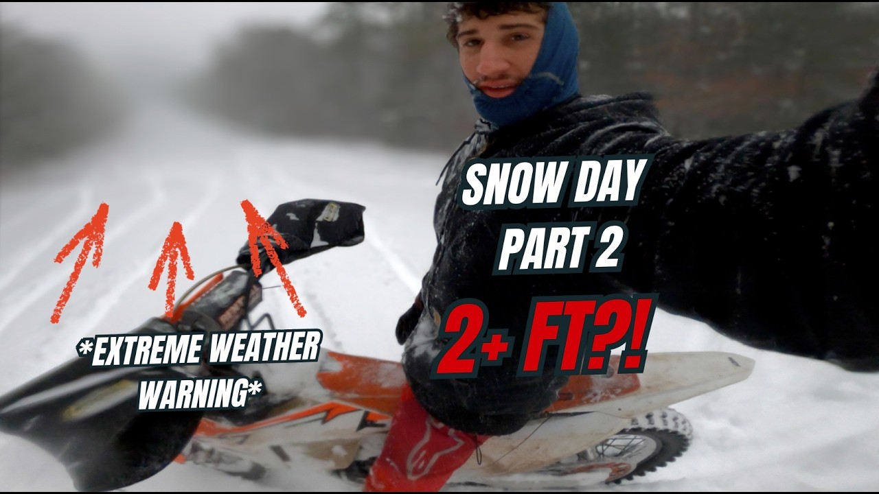 Dirtbiking In Blizzard Pt 2 (CRAZIEST TRAIL RIDE OF MY LIFE)