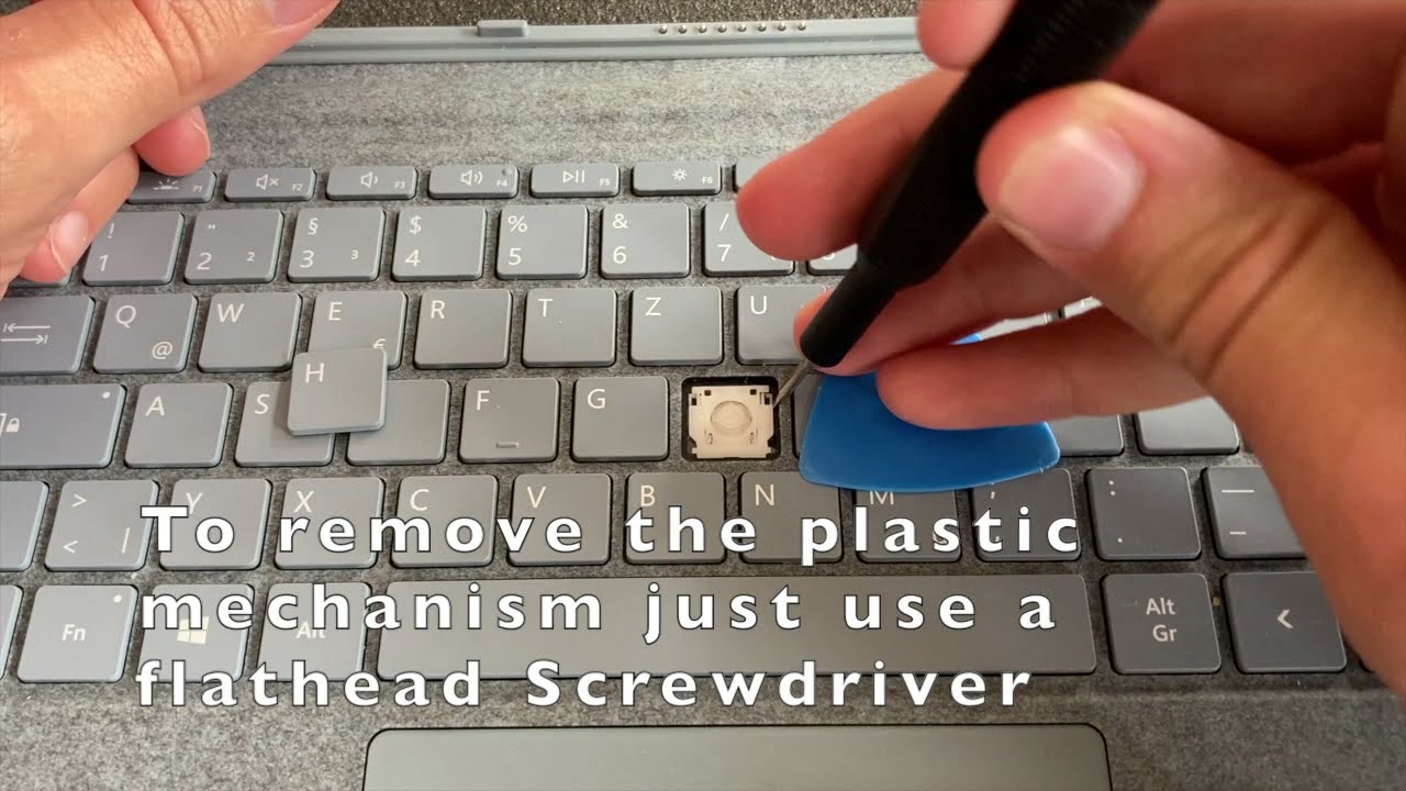 How to Replace a regular Key on Microsoft Surface Type Cover Pro / Go (Here: Model 1840)