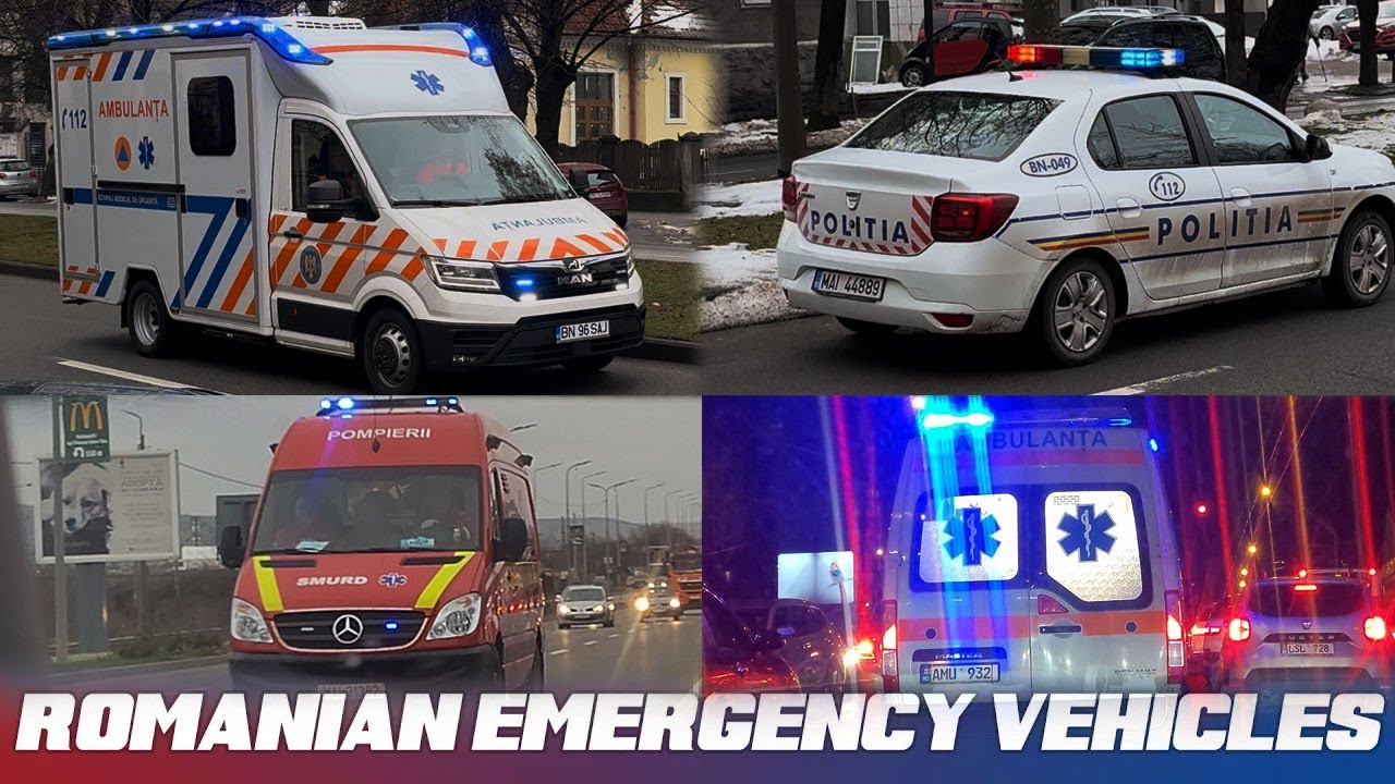 [Compilation] Serviciul de Ambulanta, Pompierii SMURD, Politia : Iasi, Bistrita-Nasaud, Constanta