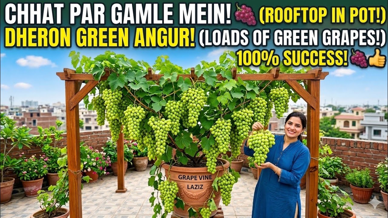 How To Grow Grape Vine At Home in Pot | Angoor kaise ugaye Pot Mein |  #Gardeningwithjamshedkhan