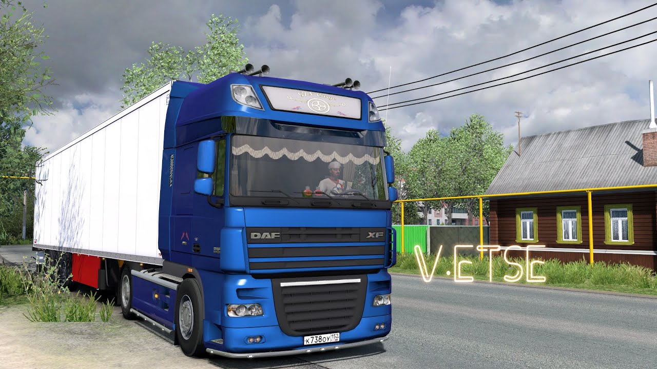ETS 2, Первый рейс на новом DAF XF105 SSC.1.37.