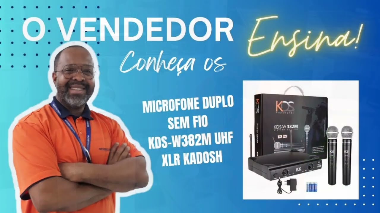 Microfone DUPLO - KADOSH KDS 382M