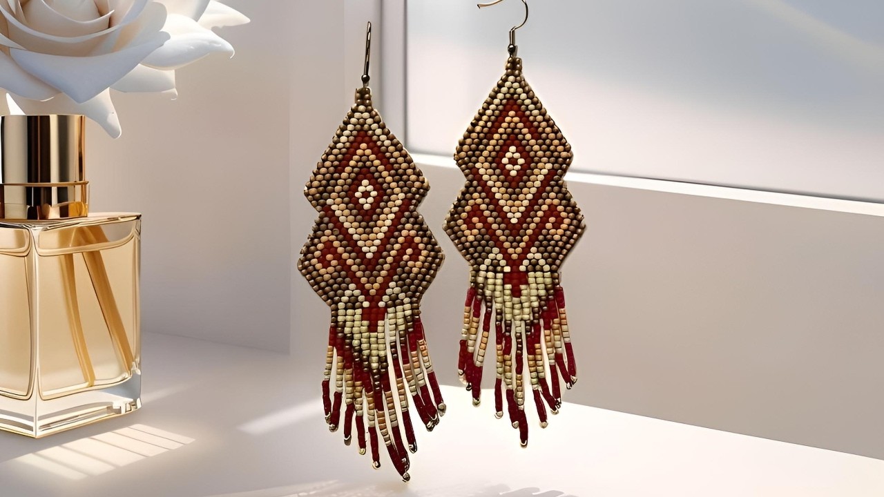 LIVE: Brick Stitch Fringe Earrings Tutorial | Step-by-Step Beading