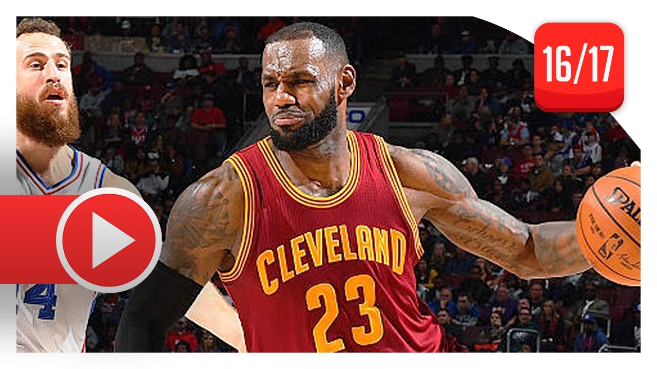 LeBron James Full Triple-Double Highlights vs Sixers (2016.11.27) - 26 Pts, 13 Ast, 10 Reb, SICK!