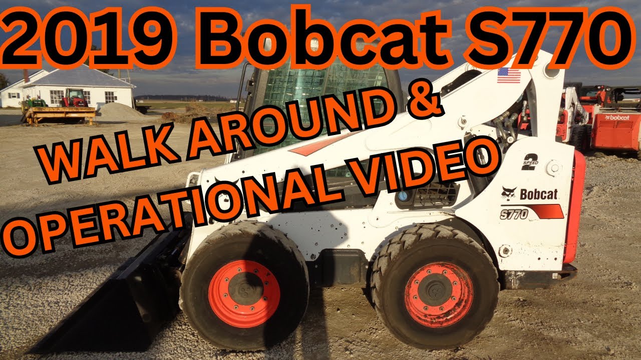 2019 Bobcat S770 Skid Steer Walk Around & Operational Video     $32,900