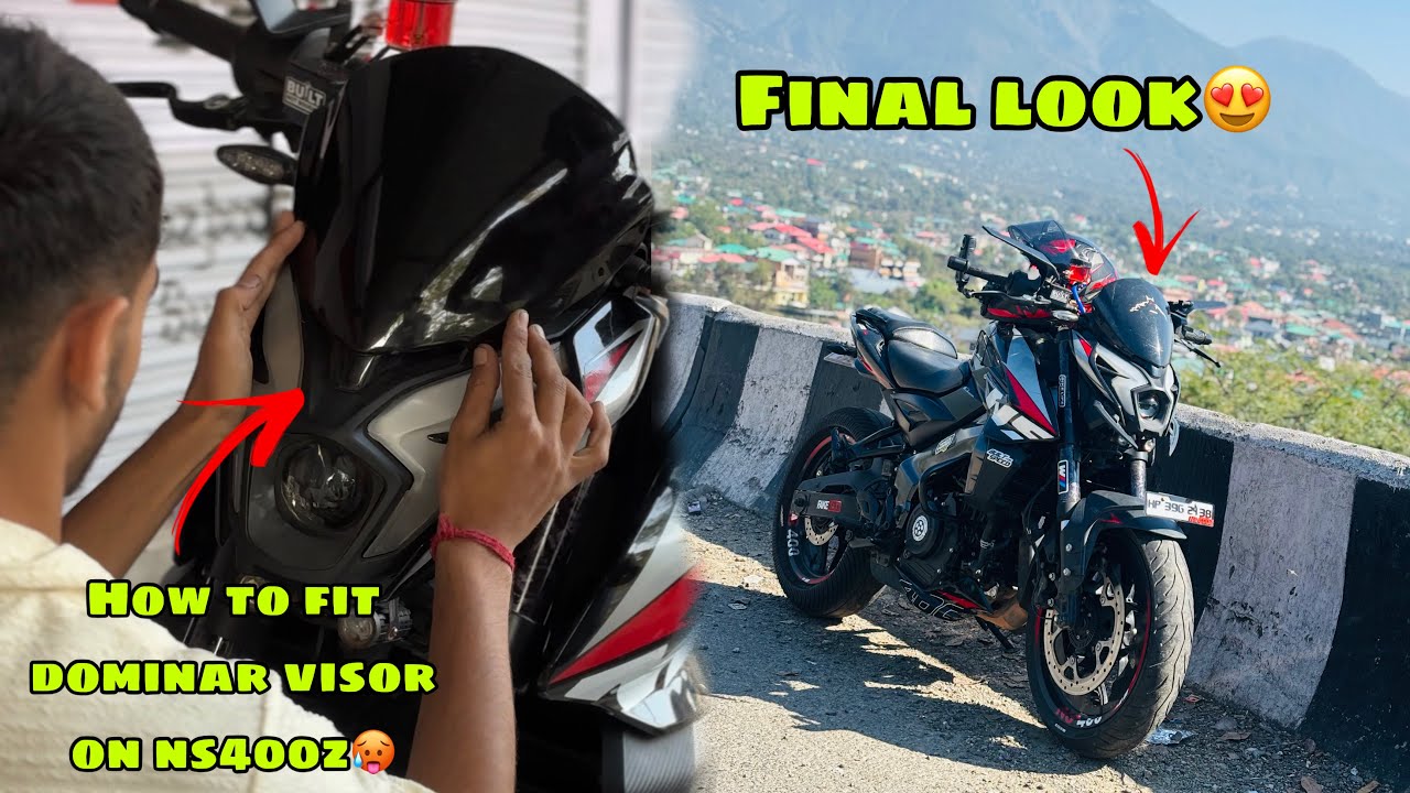 DOMINAR 400 VISOR FITTED ON NS400z🥵||DETAILED VIDEO❤️‍🔥||HYPER WOLF