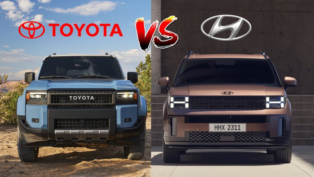 Toyota Land Cruiser 2025 года и Hyundai Santa Fe 2025 года: сравнение | Битвы внедорожников! | Mo...