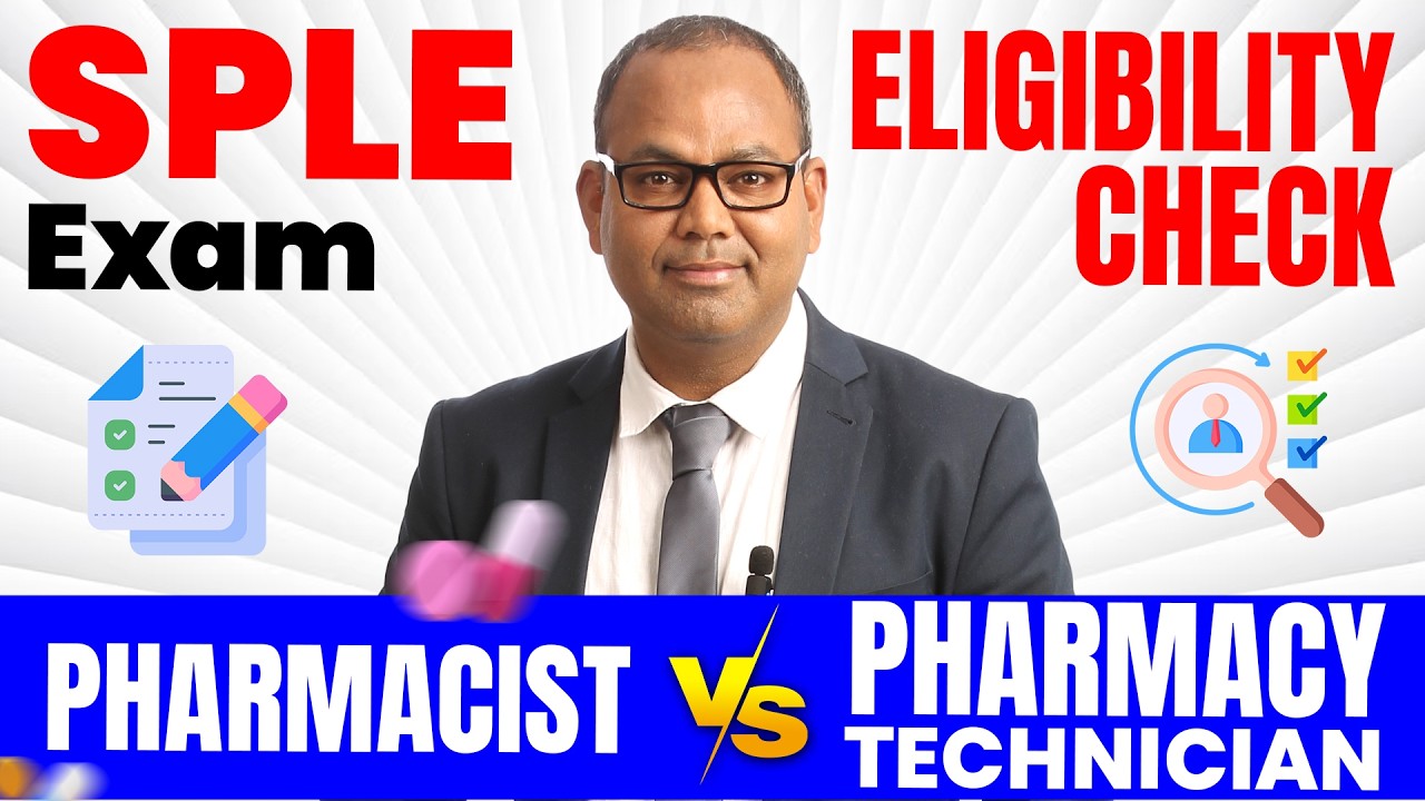 SPLE Exam Eligibility Criteria | Pharmacist Vs Pharmacy Technician in Saudi Arabia | Academically